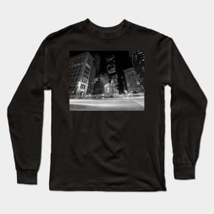 Boston Old State House Boston MA Black and White Long Sleeve T-Shirt